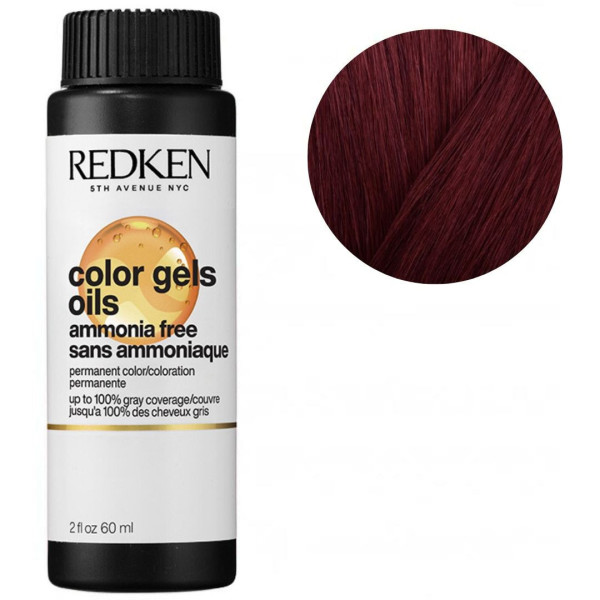 Coloration sans ammoniaque 5RV sangria Color Gels Oils Redken 60ML