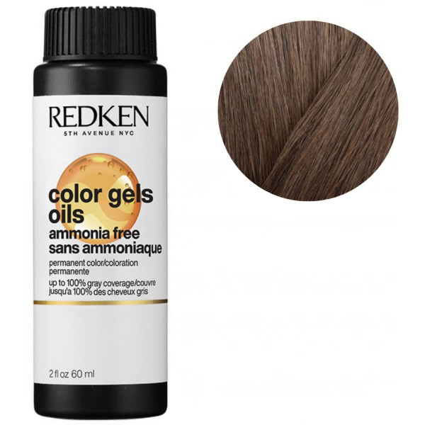 Non-ammonia hair color 7NCH melting Color Gels Oils Redken 60ML