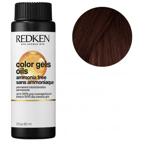 Coloration sans ammoniaque 4BC allspice Color Gels Oils Redken 60ML