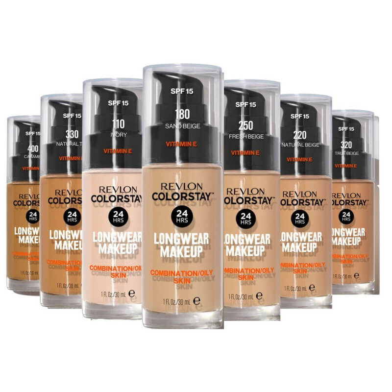 Fond de teint hydratant 24H n°450 mocha Colorastay oily skin REVLON