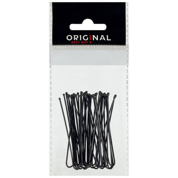 Metal pins 50 mm straight Black Sibel 25 pcs