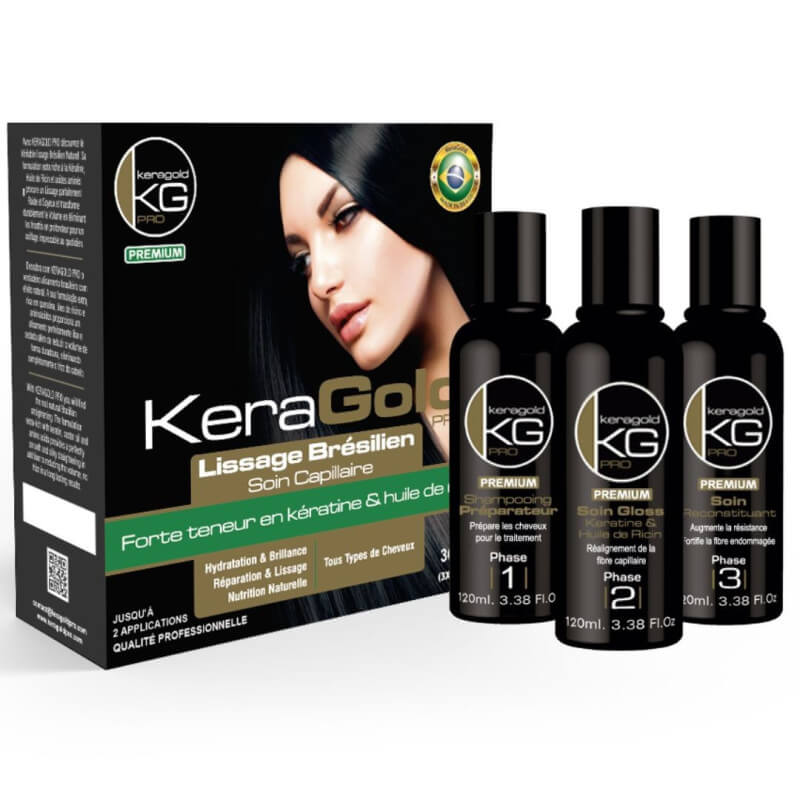Lissagem brasileira Keragold pro 3x120ML