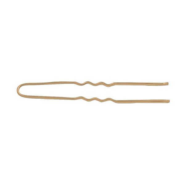 Metal pins 70 mm wavy golden Sibel 25 pcs