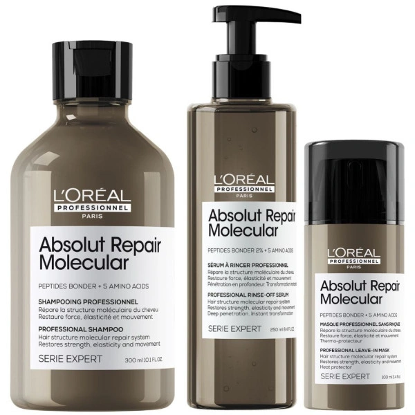 Absolut Repair Molecular Shampoo 300ml | +97% Strength | L'Oréal Pro
