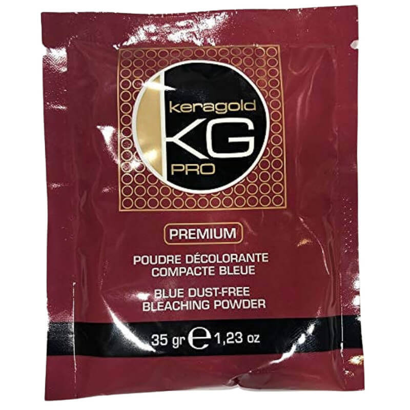 Poudre décoloration 6 tons premium compacte bleue Keragold 35g