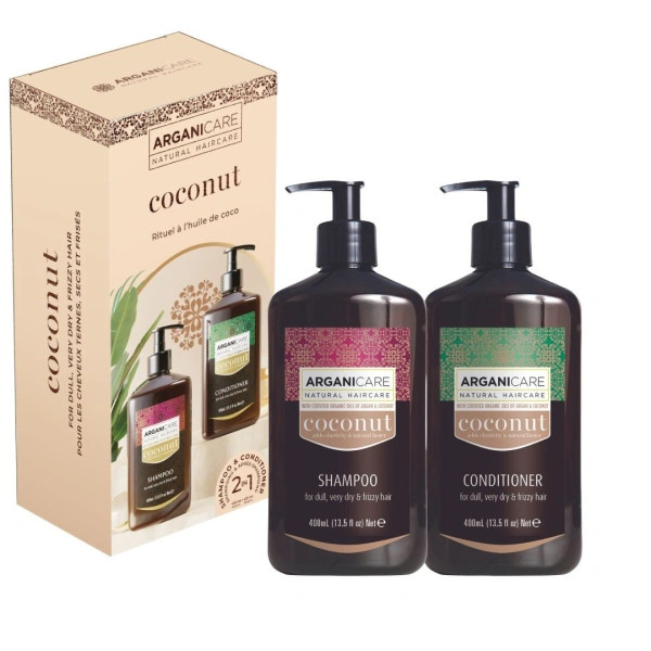 Coffret Shampooing + Conditionner Coco Arganicare 400 ml Coffret Shampooing + Conditionner Coco Arganicare 400 ml