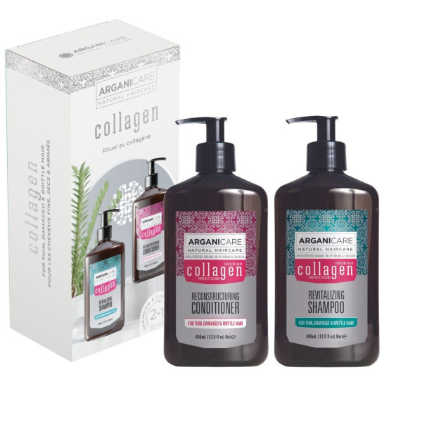 Arganicare Collagene Shampoo + Balsamo Set 400ml