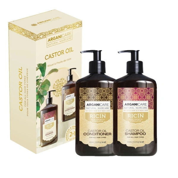 Coffret Shampooing + Après-shampooing Ricin Arganicare Coffret Shampooing + Après-shampooing Ricin Arganicare