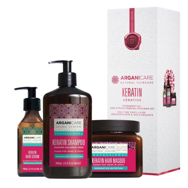 Coffret Kératine Shampooing + Masque + Sérum Arganicare