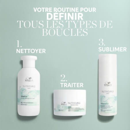 Diep anti-pluis masker voor krullend/golvend haar Nutricurls Wella 150ML.