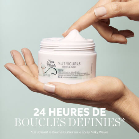 Diep anti-pluis masker voor krullend/golvend haar Nutricurls Wella 150ML.