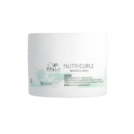 Diep anti-pluis masker voor krullend/golvend haar Nutricurls Wella 150ML.