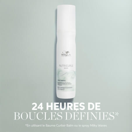Spray nutritivo para cabelos ondulados Milky Waves Nutricurls Wella 150ML.