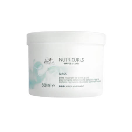 Diep anti-pluis masker voor krullend/golvend haar Nutricurls Wella 500ML