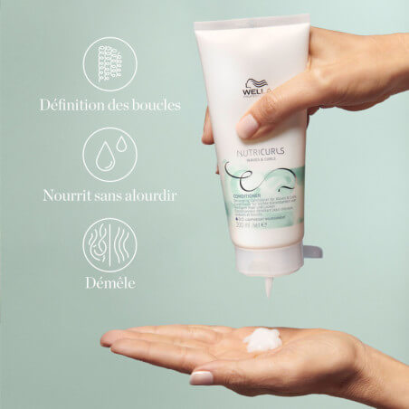 Ontwarrende conditioner voor krullend/golvend haar Nutricurls Wella 200ML