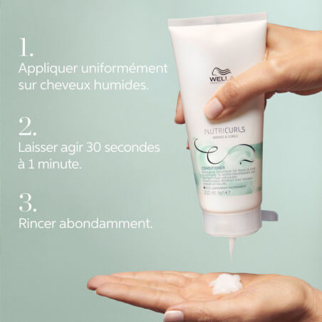 Ontwarrende conditioner voor krullend/golvend haar Nutricurls Wella 200ML