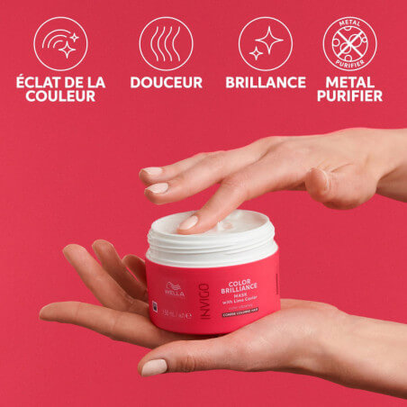 Masque couleur cheveux épais Invigo Color Brilliance Wella 150ML