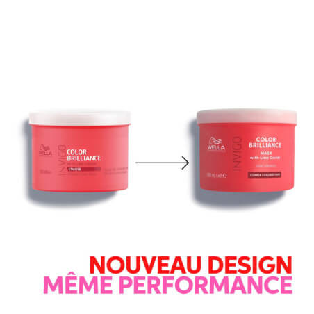 Máscara para cabelos grossos com cor Invigo Color Brilliance Wella 500ML
