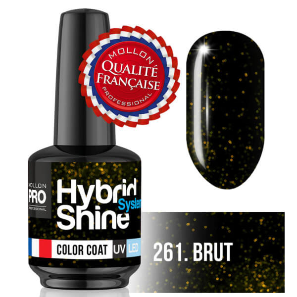 Mini vernis semi permanent Hybrid Shine Mollon Pro 261 brut 8ML