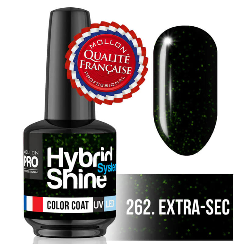 Mini verniz semi permanente Hybrid Shine Mollon Pro 262 extra-brilho 8ML