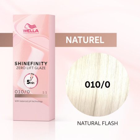 Coloration gloss Shinefinity 010/0 natural flash Wella 60ML