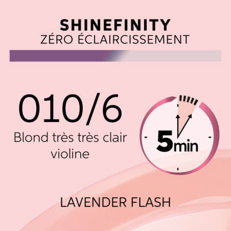 Coloração gloss Shinefinity 010/6 lavanda flash Wella 60ML