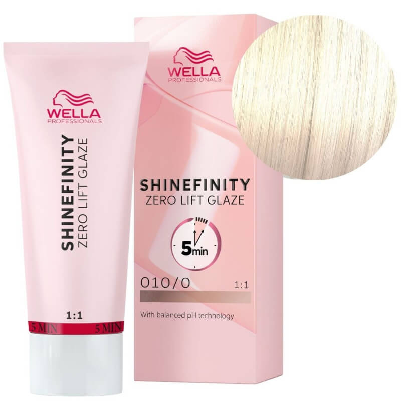 Coloração gloss Shinefinity 010/0 natural flash Wella 60ML