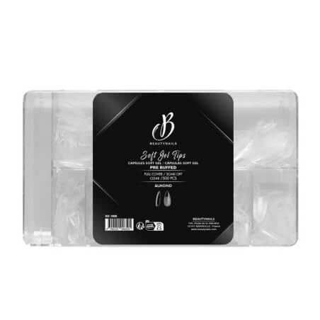 Dicas de Cápsulas Soft Gel Amêndoa pré-polidas e matte Beauty Nails 500 peças