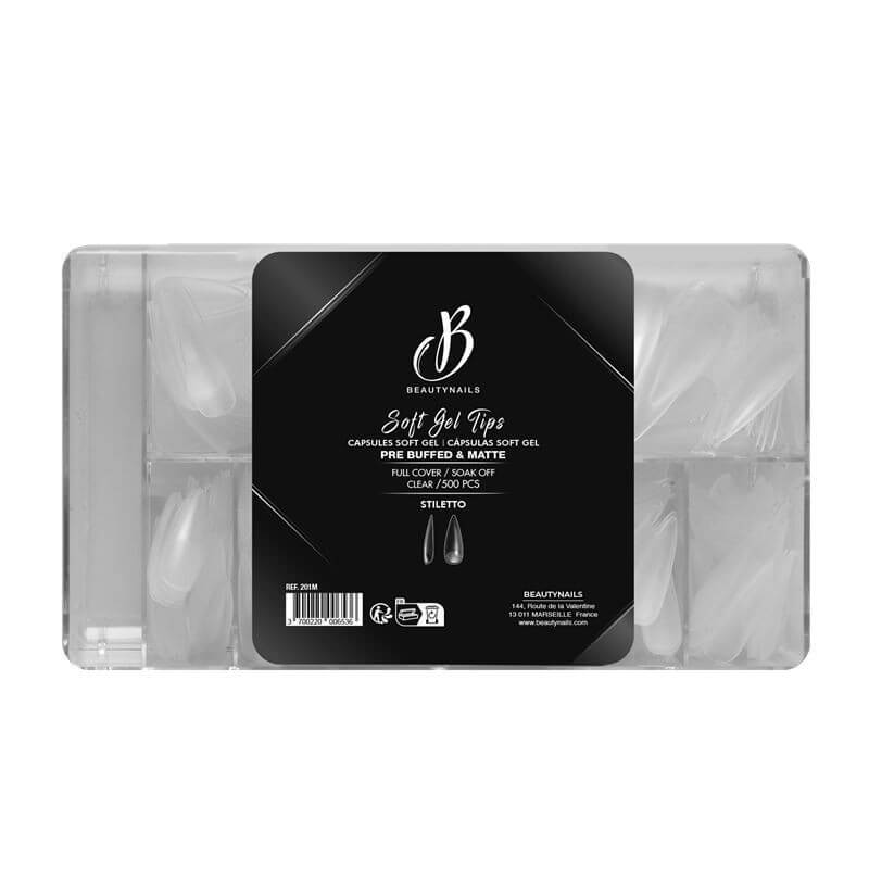 Capsules Soft Gel Tips forme Coffin Beauty Nails 500 pièces