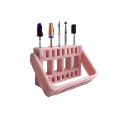 Soporte de almacenamiento para 16 puntas de color rosa Beauty Nails