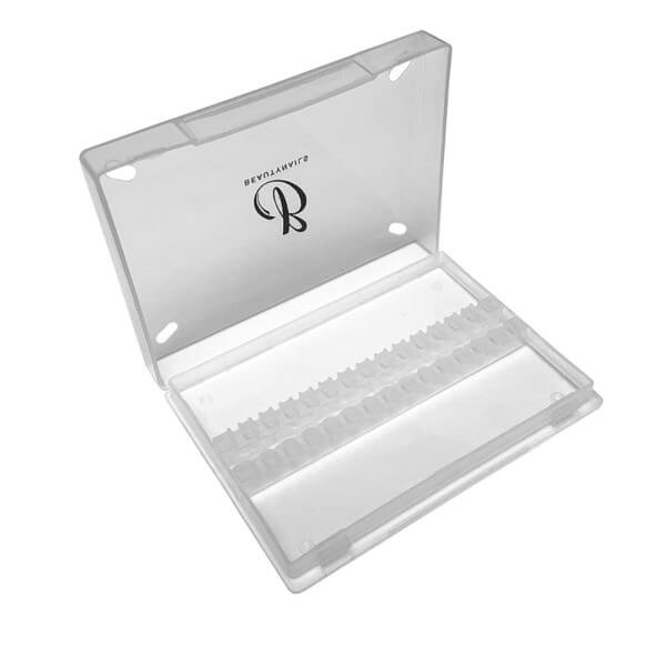 Caixa de armazenamento 14 ponteiras transparentes Beauty Nails Caixa de armazenamento 14 ponteiras transparentes Beauty Nails