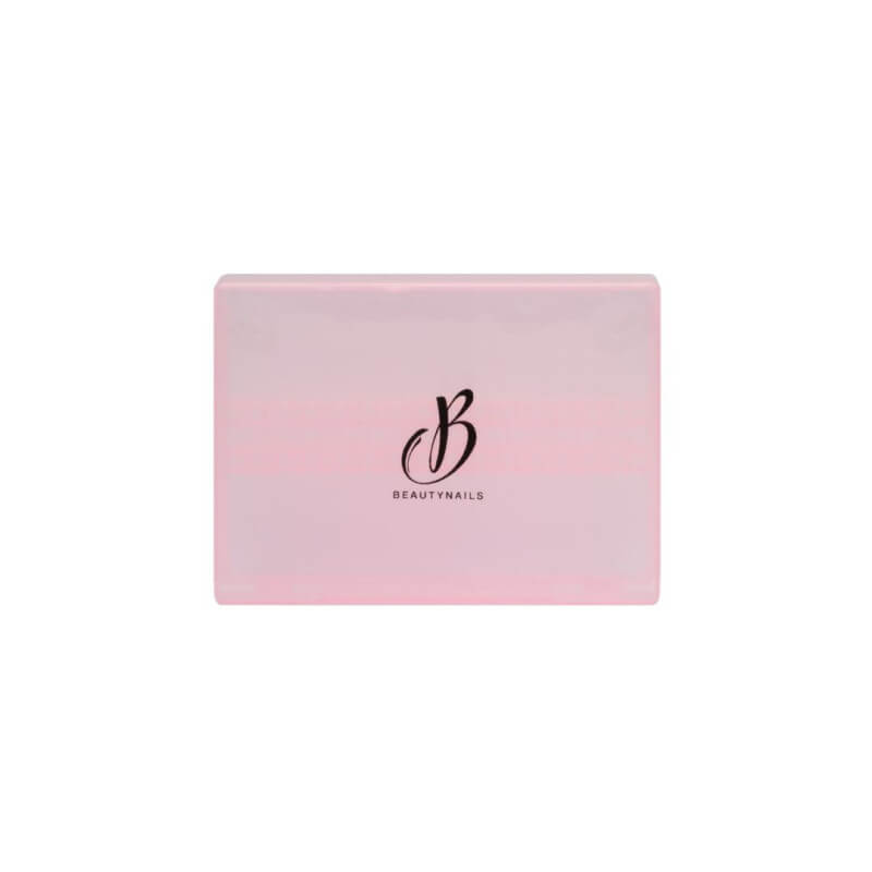 Caixa de armazenamento com 14 pontas de unhas rosa Beauty Nails