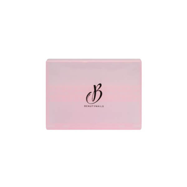 Caixa de armazenamento com 14 pontas de unhas rosa Beauty Nails