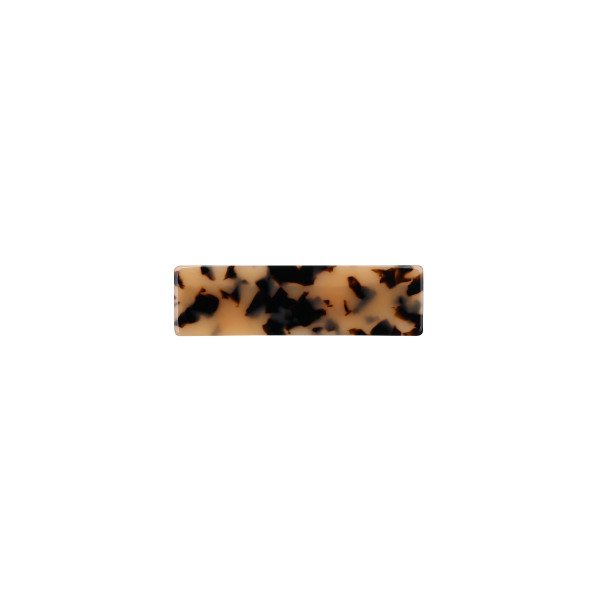 Brown rectangular hair clip, Stella Green, 9cm