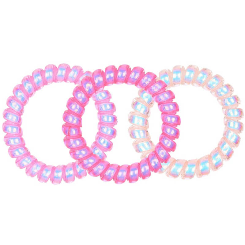 3 elastische veren Stella Green roze en wit.