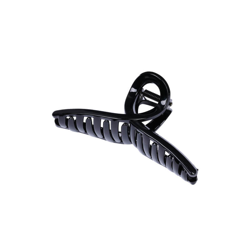 Zwarte haarclip met 6 tanden Stella Green 11cm