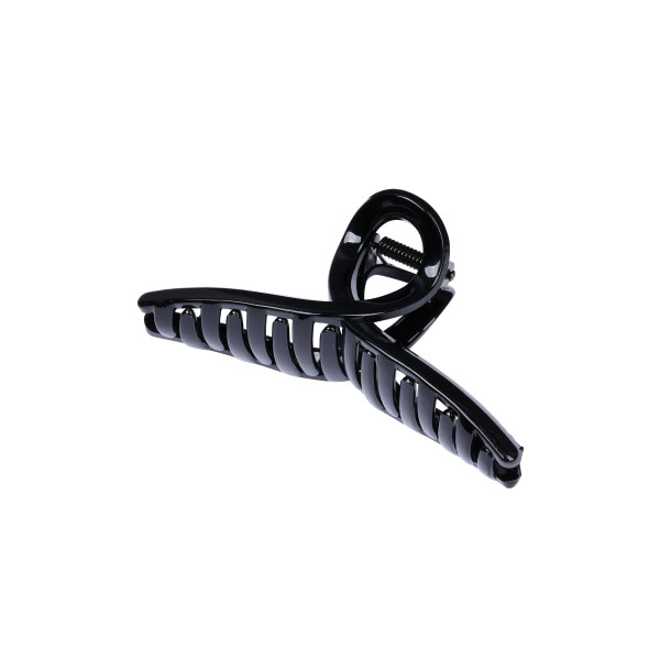 Black hair clip with 6 teeth Stella Green 11cm