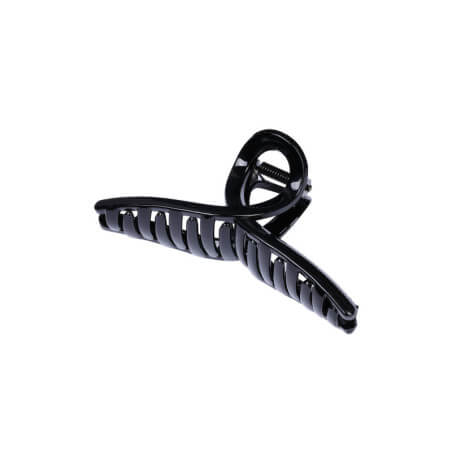 Zwarte haarclip met 6 tanden Stella Green 11cm