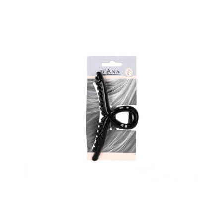 Zwarte haarclip met 6 tanden Stella Green 11cm