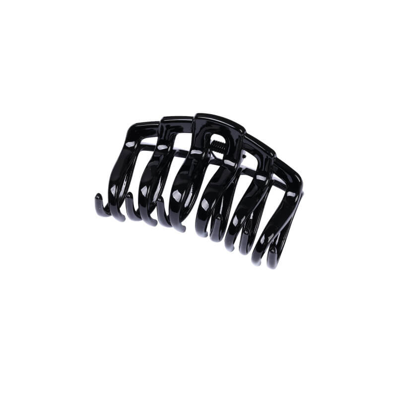 Presilha de cabelo preta de 6 dentes Stella Green 8cm.