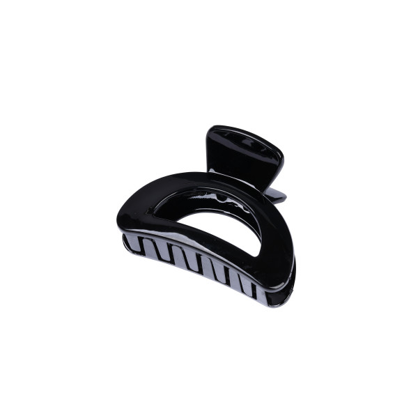 Black hair clip with 6 teeth Stella Green 6.5cm