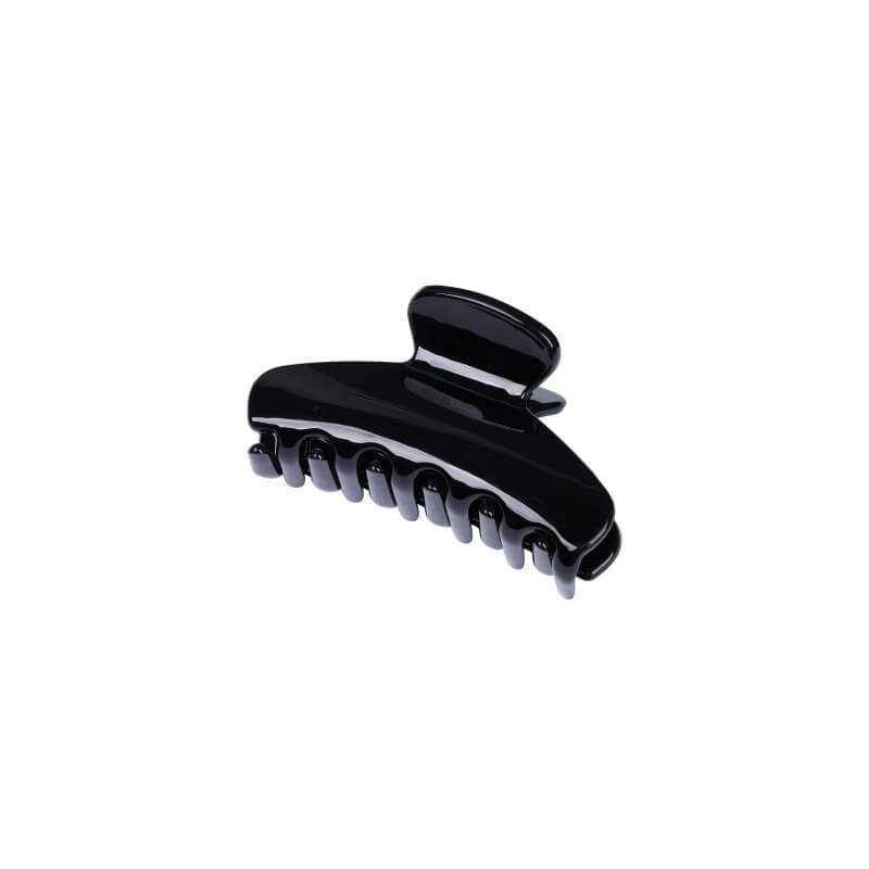 Presilha de cabelo preta de 6 dentes Stella Green 6,5cm.
