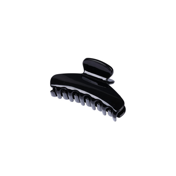 Black hair clip with 6 teeth Stella Green 6.5cm