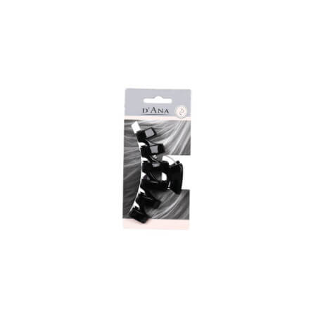 Presilha de cabelo preta de 6 dentes Stella Green 9cm