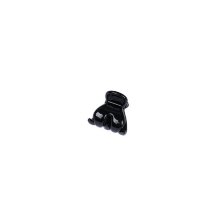 6 small black hair clips Stella Green 1.5cm