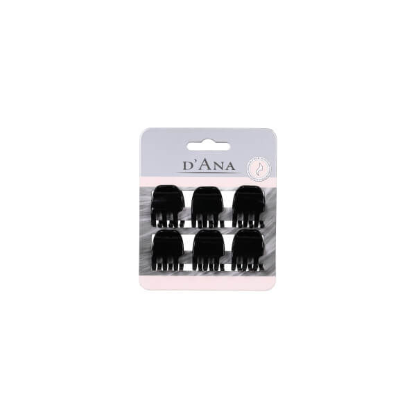 6 mini-presilhas de cabelo pretas Stella Green 2cm 6 mini-presilhas de cabelo pretas Stella Green 2cm