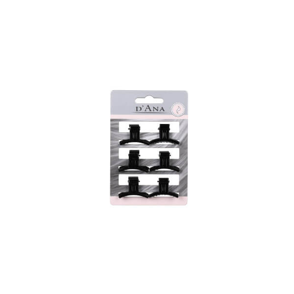 6 mini-presilhas de cabelo pretas Stella Green 2cm 6 mini-presilhas de cabelo pretas Stella Green 2cm