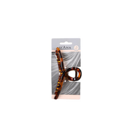 Bruine haarclip met 6 tanden Stella Green 11cm