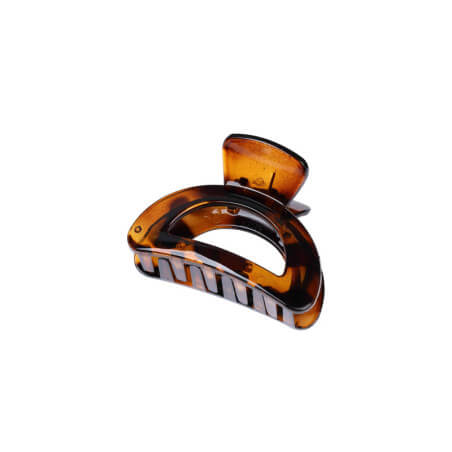 Grampo de cabelo marrom com 6 dentes Stella Green 6,5cm