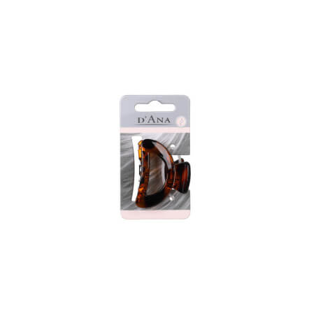 Presilha de cabelo marrom com 4 dentes Stella Green 4,5cm